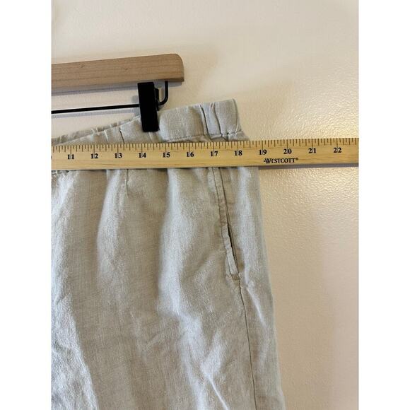 J. Jill Womens Love Linen Tan Wide Leg Pant Coastal Lagenlook Stretch Large - Picture 3 of 8